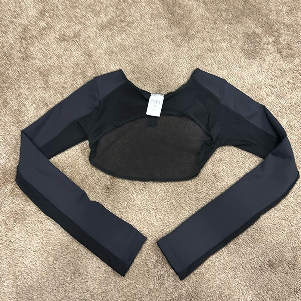 Five dance wear crop top long sleeve mesh